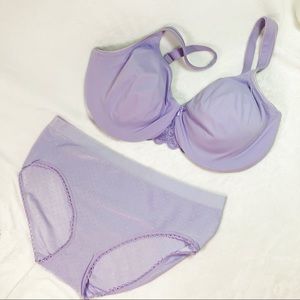 Modern Movement Bra and Panties Set Lavender NWOT